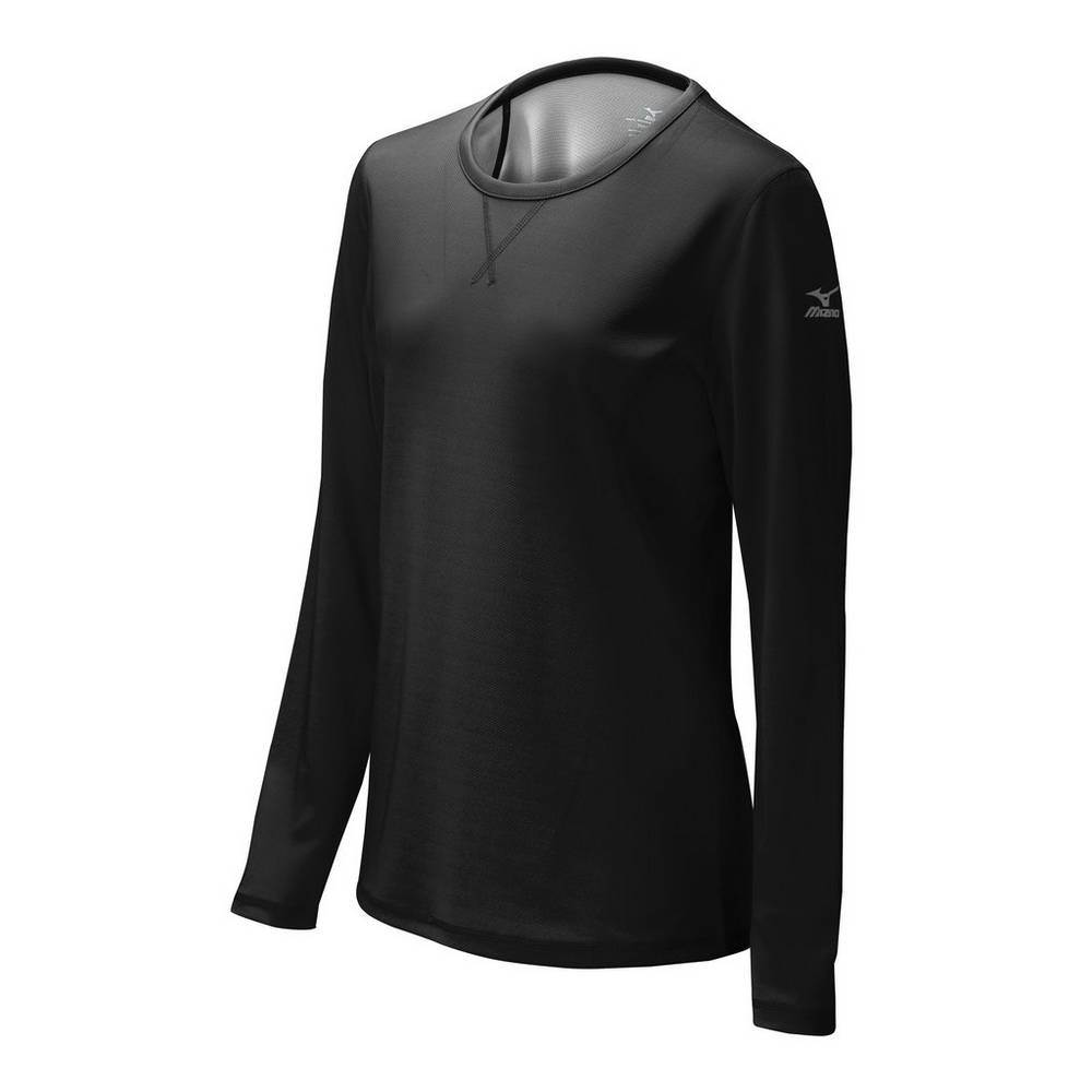 Maglie Running Mizuno Core Dual Hybrid Donna - Nere/Grigie - 81364-GPHM